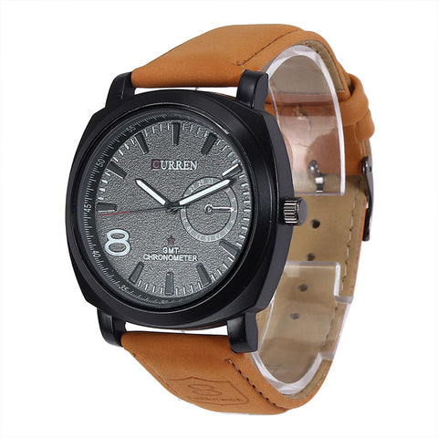 NEW Sport Watches Men Military Leather Strap Men's Wrist Quartz Watch