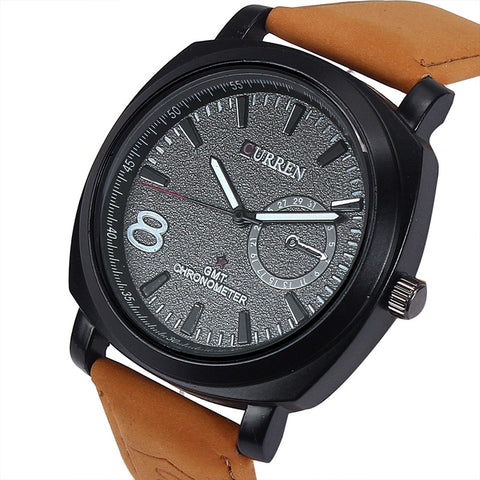 NEW Sport Watches Men Military Leather Strap Men's Wrist Quartz Watch