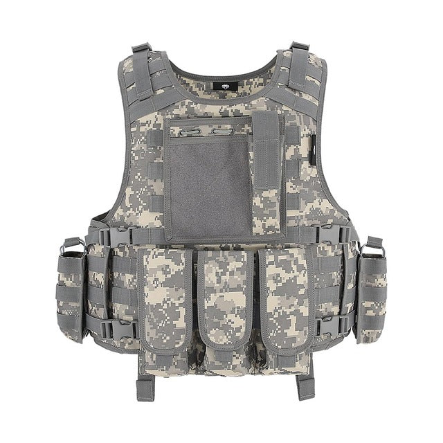 Tactical Vest Plate Carrier Swat Fishing Hunting Vest Military Army Armor Police Vest- MGFLASHFORCE Molle Airsoft Vest