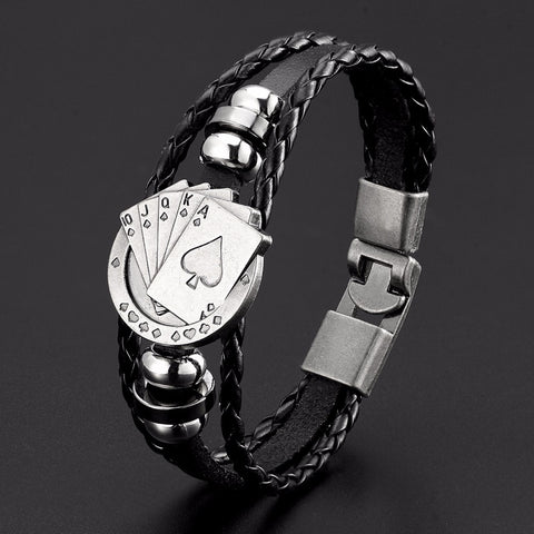 2020 New Handmade Retro Woven Charm Leather Bracelet Men Vintage Multilayer Bangles Scorpion Men Jewelry Pulseira Feminina TZ611