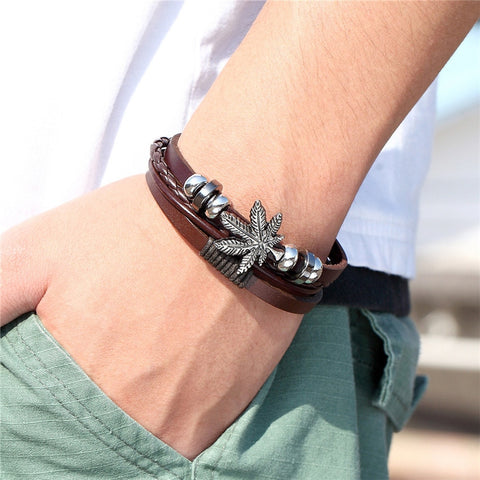 2020 New Handmade Retro Woven Charm Leather Bracelet Men Vintage Multilayer Bangles Scorpion Men Jewelry Pulseira Feminina TZ611