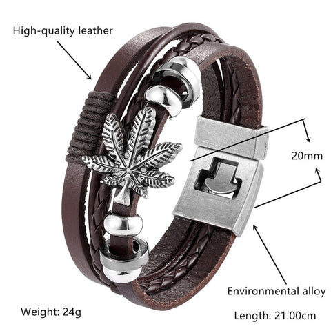 2020 New Handmade Retro Woven Charm Leather Bracelet Men Vintage Multilayer Bangles Scorpion Men Jewelry Pulseira Feminina TZ611