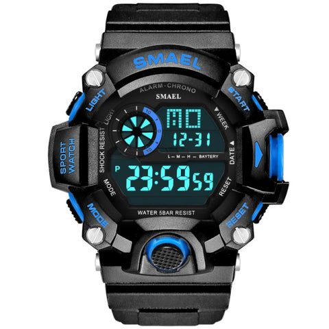 Men Watch 50m Waterproof SMAEL Luxury Watch Men LED Luminous Watches Camouflage Watch Band 1385C Digital Wristwatches Military
