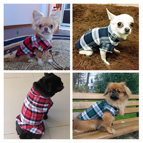 Plaid Dog Clothes Summer Dog Shirts for Small Medium Dogs Pet Clothing Yorkies Chihuahua Clothes Best Sale 11by20S1