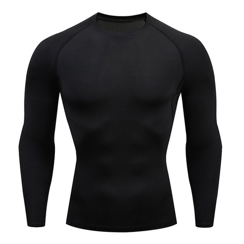 Men Compression Running T Shirt Fitness Tight Long Sleeve Sport tshirt Training Jogging Shirts Gym Sportswear Quick Dry rashgard