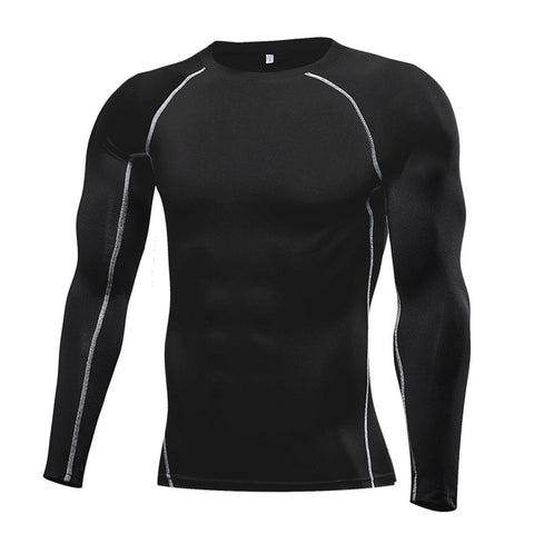 Men Compression Running T Shirt Fitness Tight Long Sleeve Sport tshirt Training Jogging Shirts Gym Sportswear Quick Dry rashgard