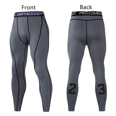Men&#39;s Compression Pants Male Tights Leggings for Running Gym Sport Fitness Quick Dry Fit Joggings Workout White Black Trousers