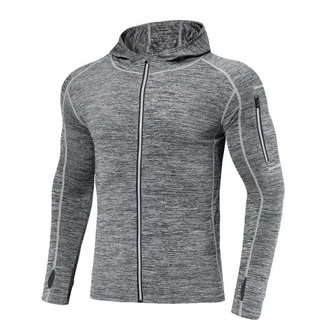 Men Brand Hoodies Gym Sport Running Training Fitness Bodybuilding Sweatshirt Outdoor Sportswear Male Hooded Jacket MMA Dry Fit