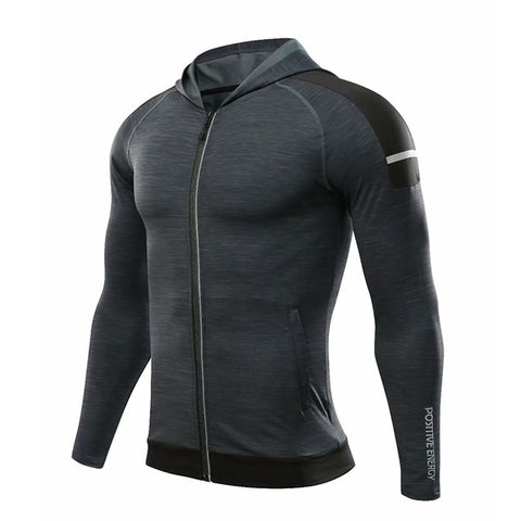 Men Brand Hoodies Gym Sport Running Training Fitness Bodybuilding Sweatshirt Outdoor Sportswear Male Hooded Jacket MMA Dry Fit