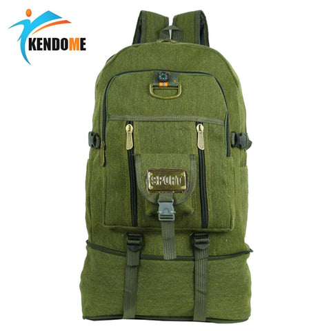 50L large Capacity Outdoor Sports Backpack Top Quality Canvas Travel Rucksack Heavy Duty Bag Mountaineering BackPack Molle Bags