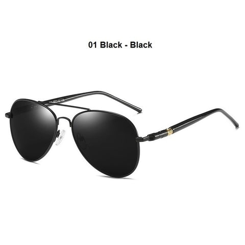 Luxury Men&#39;s Polarized Sunglasses Driving Sun Glasses For Men Women Brand Designer Male Vintage Black Pilot Sunglasses UV400