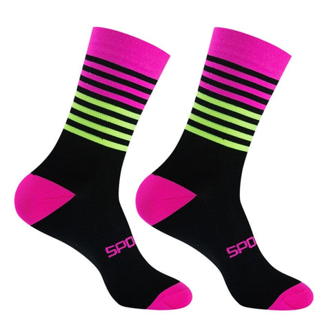 Professional Team Cycling Socks Knee-high MTB Bike Socks High Quality Outdoor Sports Sock Running Socks Basketball Socks