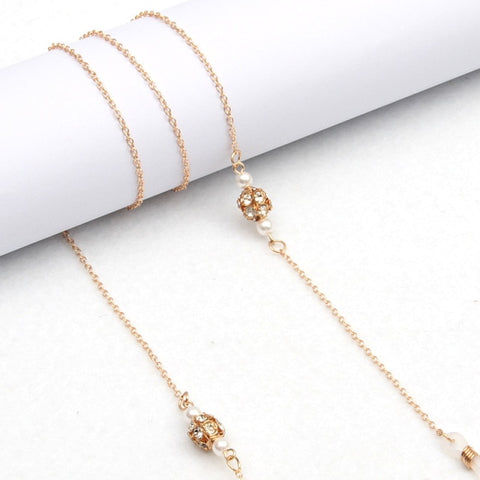 Fashion Pearl Mask Chains Glasses Chain For Women Retro Metal Sunglasses Lanyards Eyewear Cord Holder Neck Strap Dropshipping