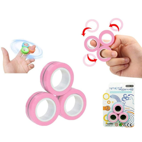 Anti-Stress Magnetic Rings Fidget Unzip Toy Magic RingTools Children Magnetic Ring Finger Spinner Ring Adult Decompression Toys