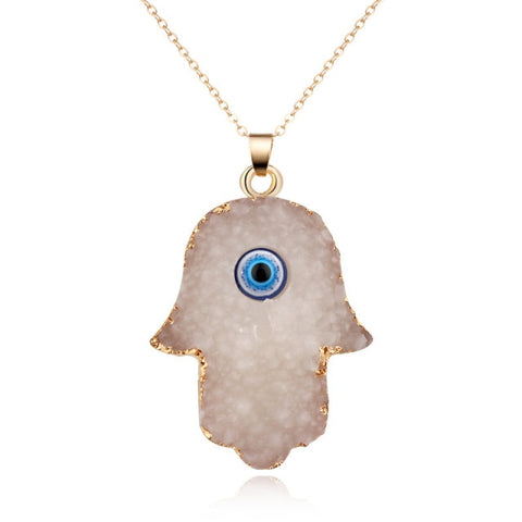 Bohemian Vintage Turkish Evil Eye Pendant Necklace Fashion Clavicle Chain Statement Long Necklace Women Jewelry Femme Collares