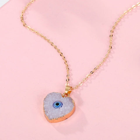 Bohemian Vintage Turkish Evil Eye Pendant Necklace Fashion Clavicle Chain Statement Long Necklace Women Jewelry Femme Collares