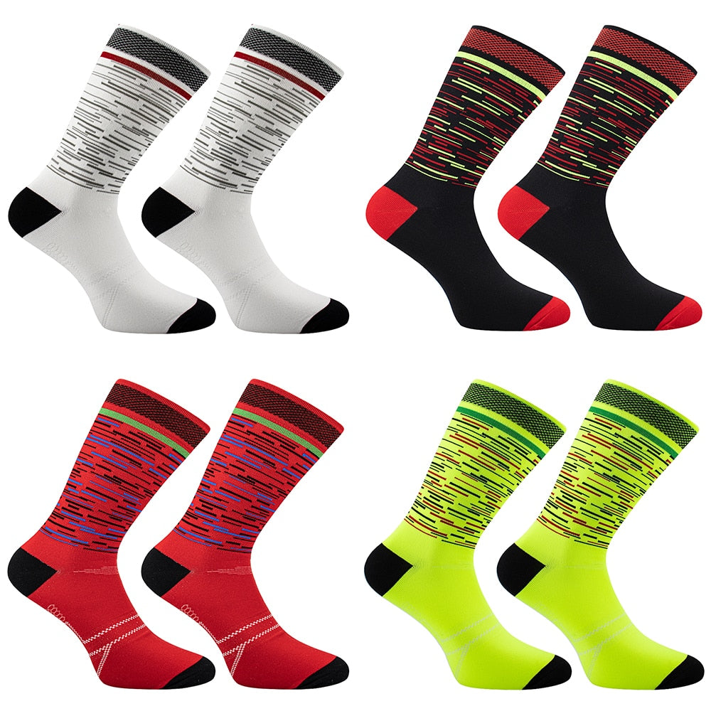 Professional Team Cycling Socks Knee-high MTB Bike Socks High Quality Outdoor Sports Sock Running Socks Basketball Socks