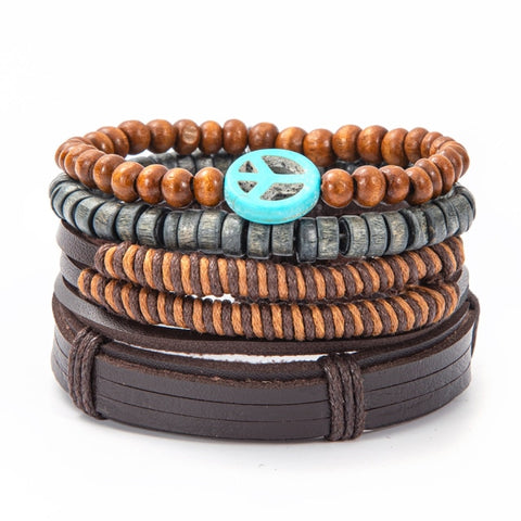 Eif Dock Owl Evil Eye Feather Leather Bracelets Handmade Jewelry Bohemian Style Beaded Multi-layer Wrap Bracelet Women Gifts