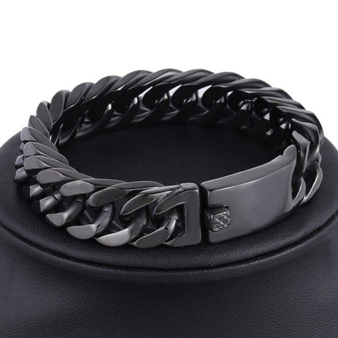 Curb Chain Bracelet Hip Hop Luxury Designer Stainless Steel Bracelet Bracelet for Men Gold Plated Jewelry Pulsera Hombre