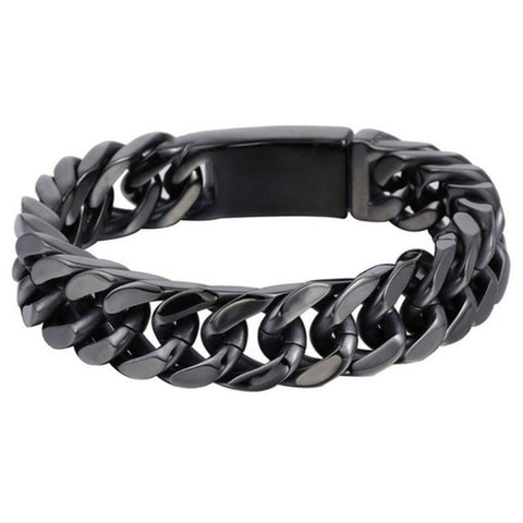 Curb Chain Bracelet Hip Hop Luxury Designer Stainless Steel Bracelet Bracelet for Men Gold Plated Jewelry Pulsera Hombre