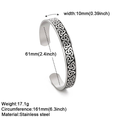 Dawapara Irish Knot Celtic Viking Bangles Stainless Steel Women Men Jewelry Friendship Love Protection Amulet Cuff Bracelet