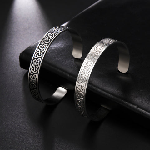 Dawapara Irish Knot Celtic Viking Bangles Stainless Steel Women Men Jewelry Friendship Love Protection Amulet Cuff Bracelet