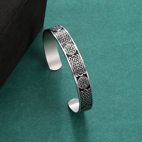 Dawapara Irish Knot Celtic Viking Bangles Stainless Steel Women Men Jewelry Friendship Love Protection Amulet Cuff Bracelet