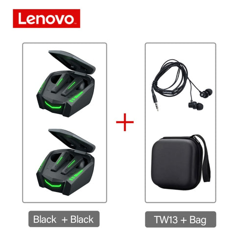 Lenovo XT80  Bluetooth 5.1 Headphones Low Latency Wireless Gaming Earphone TWS Stereo Headset Long Battery Life Earbuds With Mic