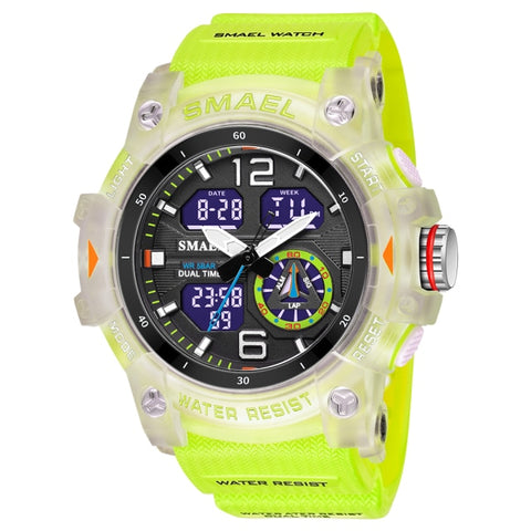 SMAEL Sports Dual Display Watch for Men Led Digital Quartz Waterproof Watches Men&#39;s Stopwatches Student Clock Relogio Masculino