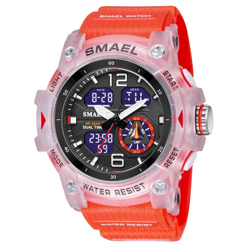 SMAEL Sports Dual Display Watch for Men Led Digital Quartz Waterproof Watches Men&#39;s Stopwatches Student Clock Relogio Masculino