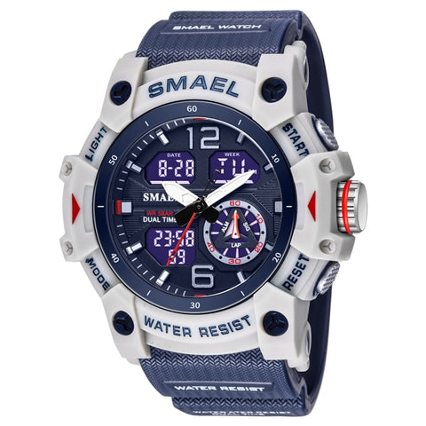 SMAEL Sports Dual Display Watch for Men Led Digital Quartz Waterproof Watches Men&#39;s Stopwatches Student Clock Relogio Masculino