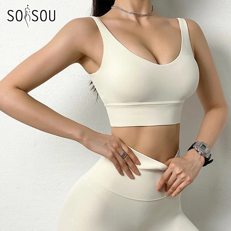 SOISOU 2022 New 2 Piece/set Tracksuits Women&#39;s Yoga Set Sports Suit Women Lounge Wear Crop Tops Sexy Women Leggings 14 colors