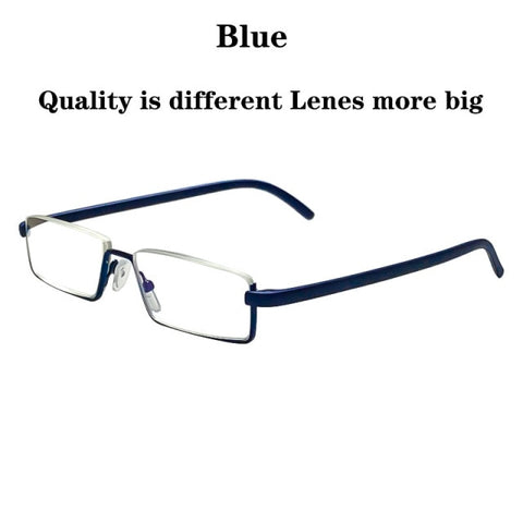 May Flower Metal Anti-Blue Light Reading Glasses Men Half Frame Prescription Eyeglasses Male TR90 Eyewear With Case óculos +1.75
