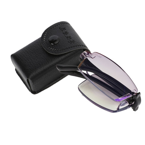 2022 Folding Reading Glasses With Case Men Women Telescopic Rotation Presbyopia Eyeglasses Includes Glasses Case +1.0~+4.0