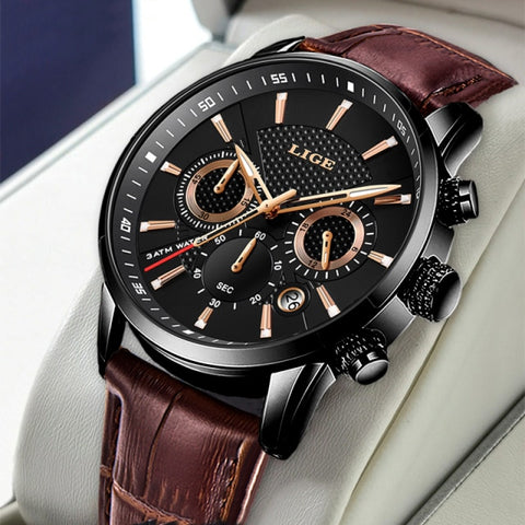 2022 LIGE Sports Watch Men Top Luxury Brand Waterproof Wristwatch Men Quartz Analog Military Digital Watches Relogio Masculino