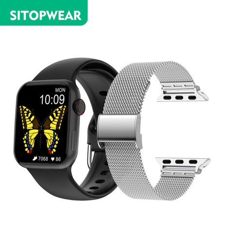 SitopWear Smart Watch 2022 Wireless Charging Smartwatch Bluetooth Calls Watches Men Women Fitness Bracelet Custom Watch Face