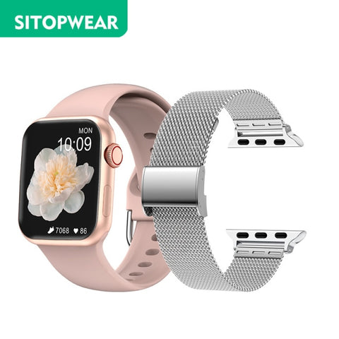 SitopWear Smart Watch 2022 Wireless Charging Smartwatch Bluetooth Calls Watches Men Women Fitness Bracelet Custom Watch Face