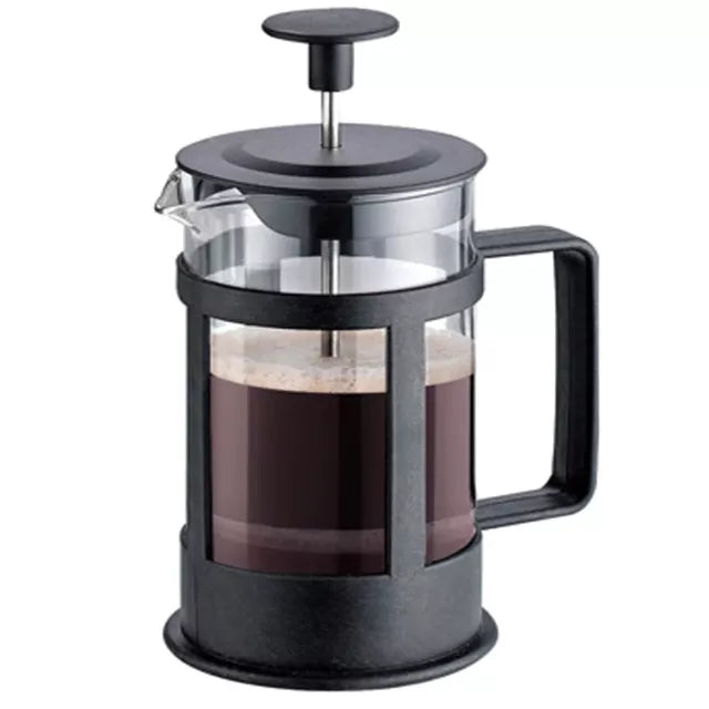 Coffee French Press Tea Maker 12Oz Thickened Black Borosilicate Glass Coffee Press Rust-Free and Dishwasher Safe French Presses