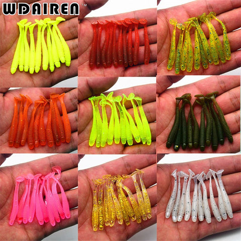 10pcs/lot Soft Worm Shrimp Jerkbait