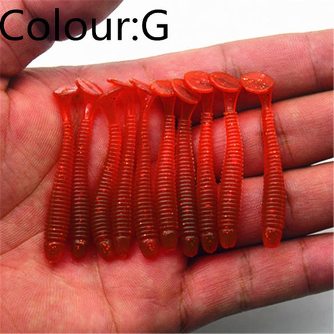 10pcs/lot Soft Worm Shrimp Jerkbait