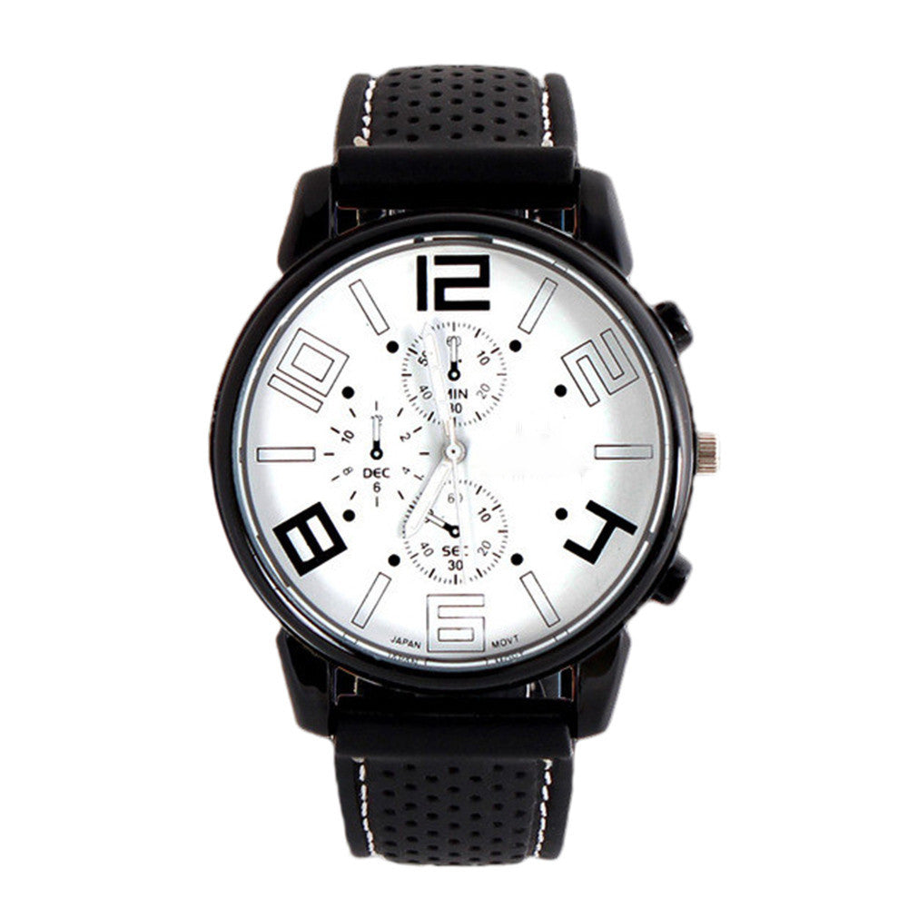 Men Fashion Stainless Steel Sportol Quartz Hours Wrist Analog Watch