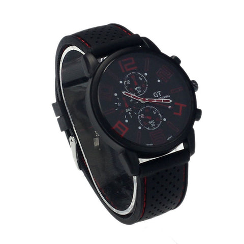 New Mens Stainless Steel Luxury Sport Analog Quartz Clock Wrist Watch