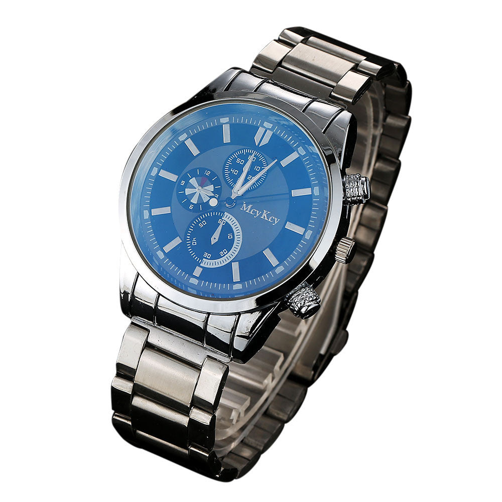 McyKcy Fashion Men Simple Stainless Steel Analog Quartz Wrist Watch