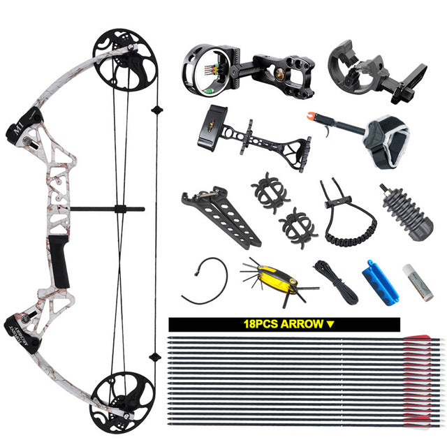 Topoint Archery Compound Bow package,M1,19"-30" draw length,19-70lbs draw weight,320fps IBO
