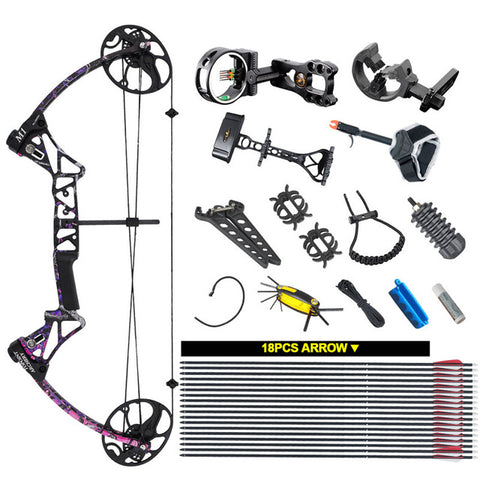 Topoint Archery Compound Bow package,M1,19"-30" draw length,19-70lbs draw weight,320fps IBO