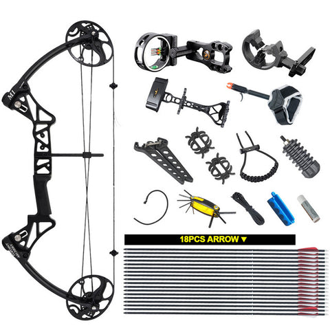 Topoint Archery Compound Bow package,M1,19"-30" draw length,19-70lbs draw weight,320fps IBO