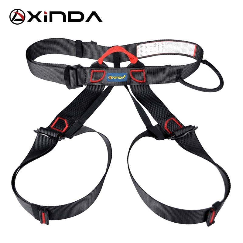 Xinda Professional Outdoor Sports Safety Belt Rock Climbing Harness Waist Support Half Body Harness Aerial Survival Equipment