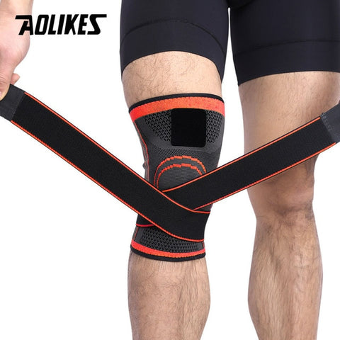 AOLIKES 1PCS 2019 Knee Support Professional Protective Sports Knee Pad Breathable Bandage Knee Brace Basketball Tennis Cycling